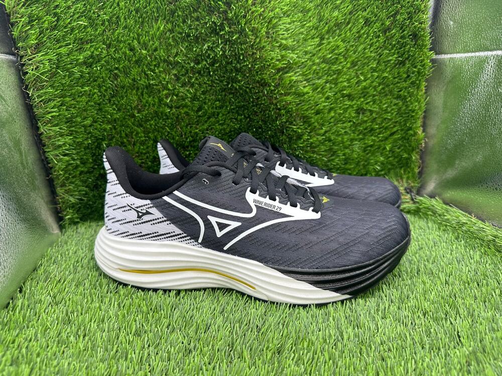 Mizuno Wave Rider 29 J1GC266301 Athletic Sneaker Men's 9.5 Black Mesh Training
